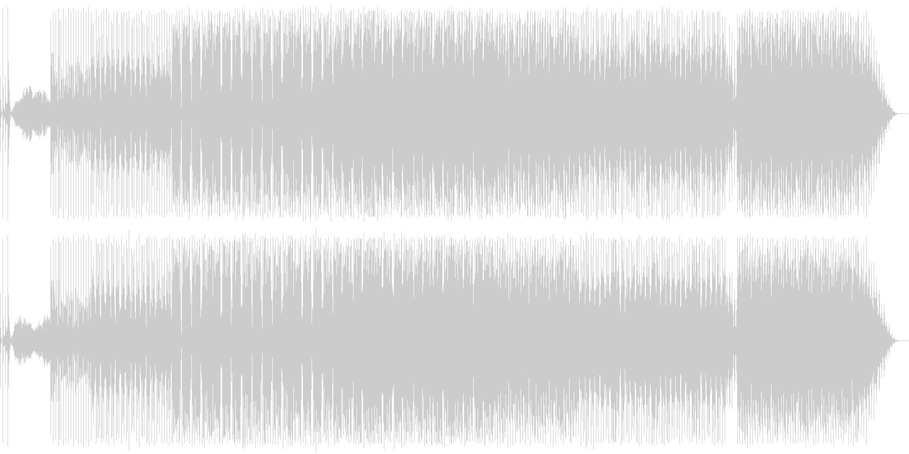 何でもアリ感のあるノリノリなテクノ曲の未再生の波形