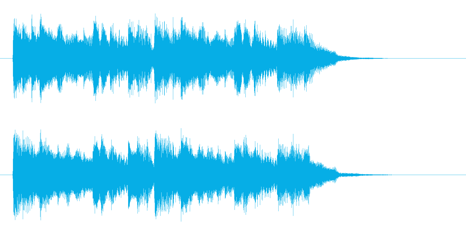 和音が連続する短い効果音の再生済みの波形
