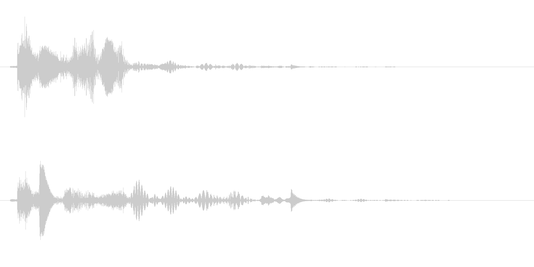 同一音をエフェクト加工したクリック音で…の未再生の波形