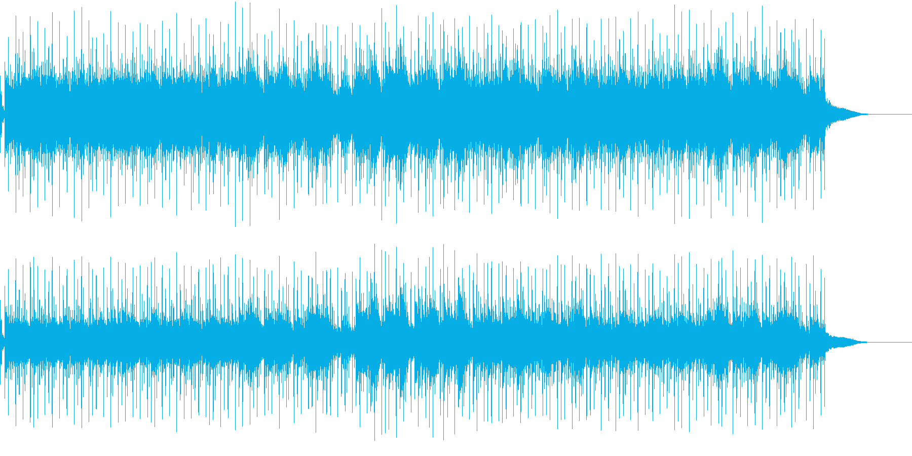 クリーンで軽やかなギター伴奏のかわいい曲の再生済みの波形