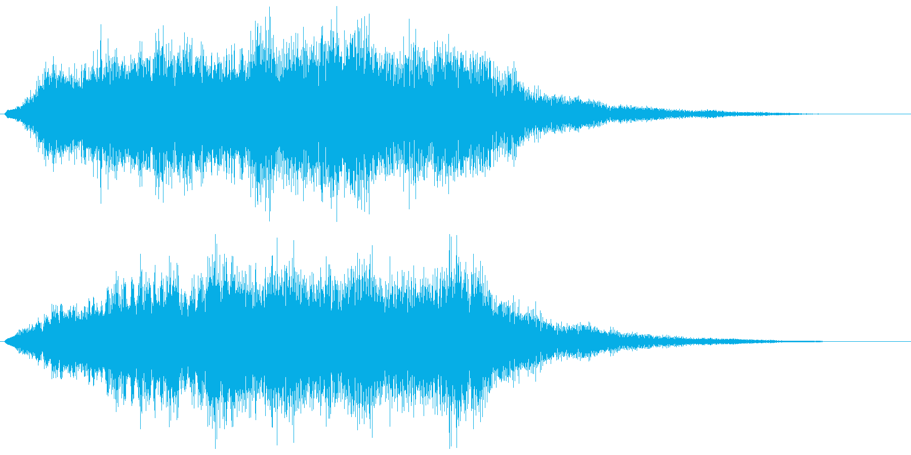 恐怖を演出するストリングスの不協和音の再生済みの波形