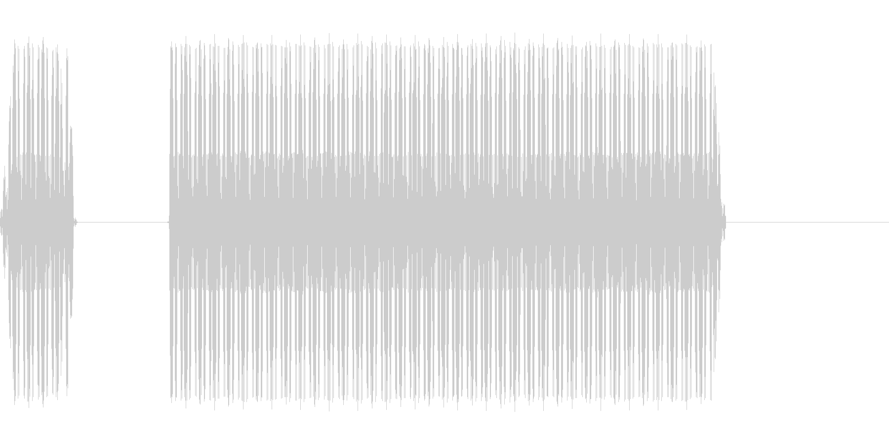 ブッブーというエラー音です。の未再生の波形