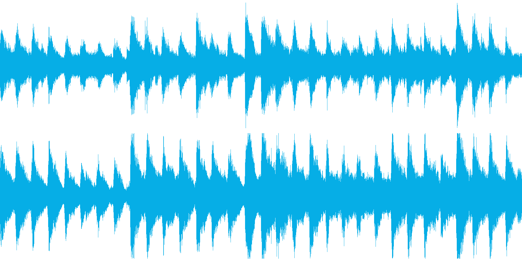 朝 日が昇るようなポジティブな始まりの曲の再生済みの波形
