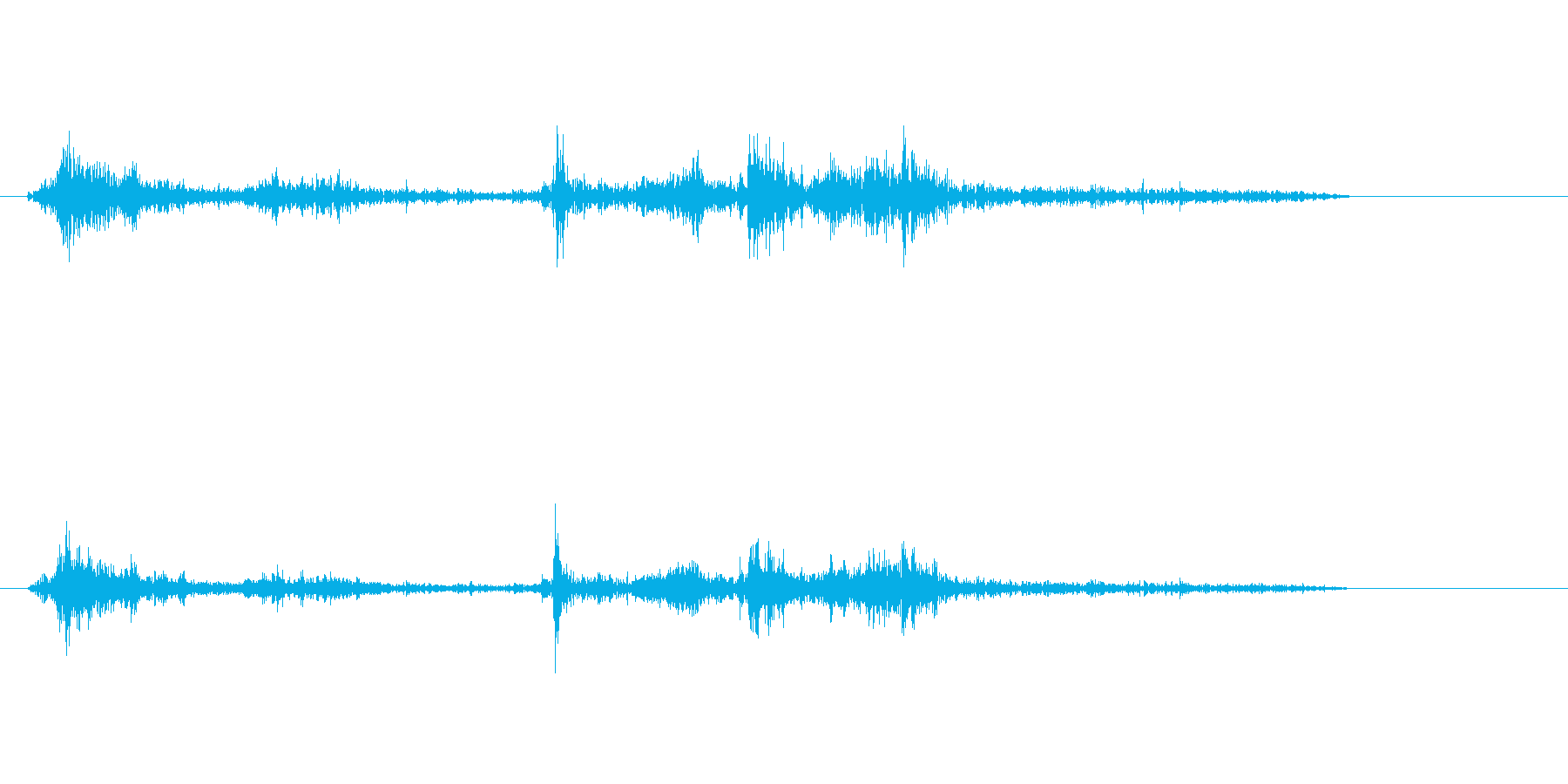 シュペラッ(本をめくる音)の再生済みの波形