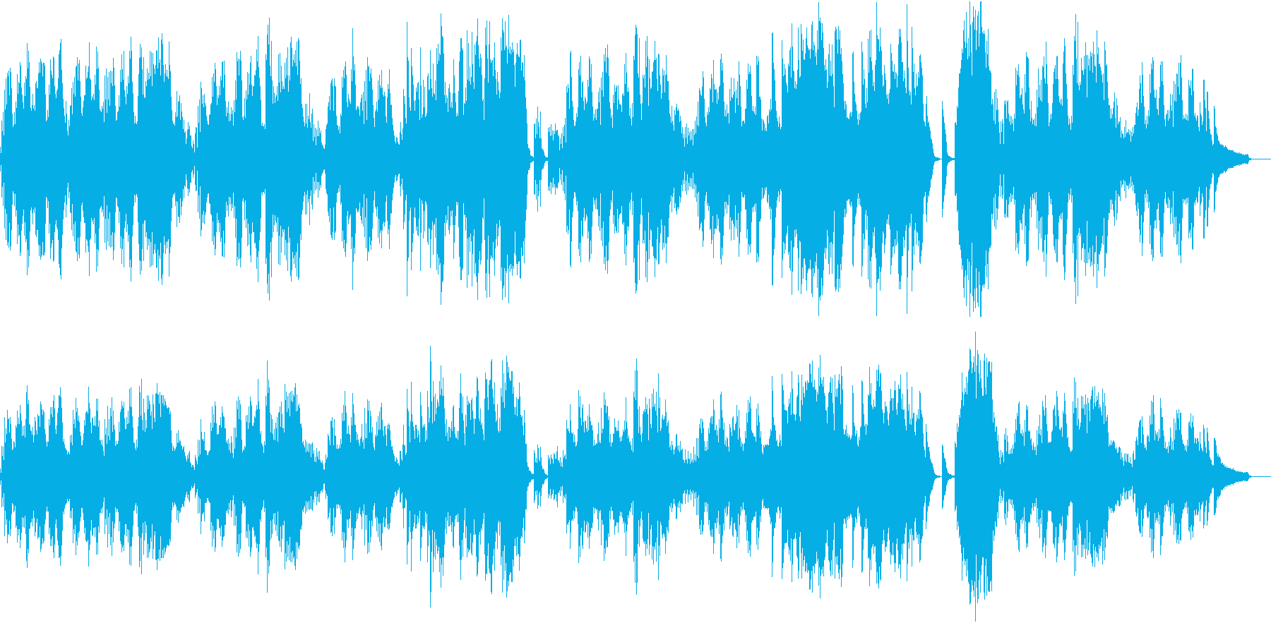 ベートーヴェンのピアノ曲の再生済みの波形