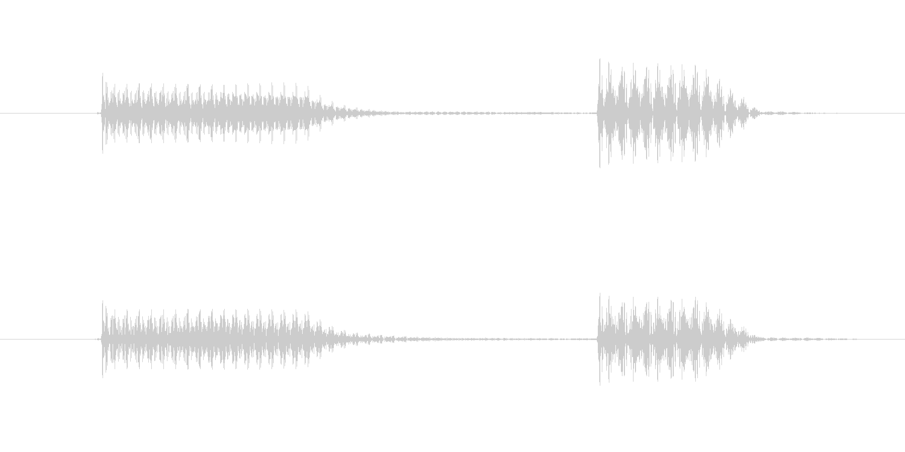 ピッという短いボタン音です。の未再生の波形