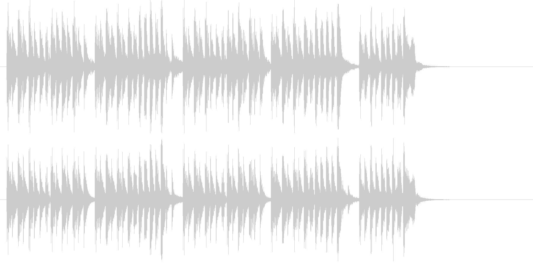 キッチュで可愛い印象のアップテンポの曲の未再生の波形