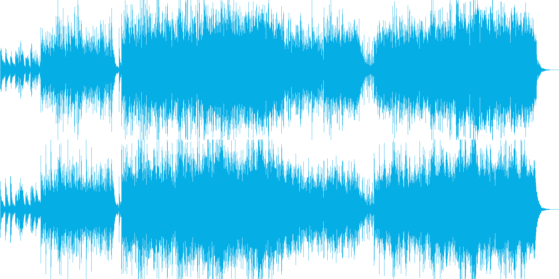 さわやかで綺麗な水辺が浮かぶ曲の再生済みの波形