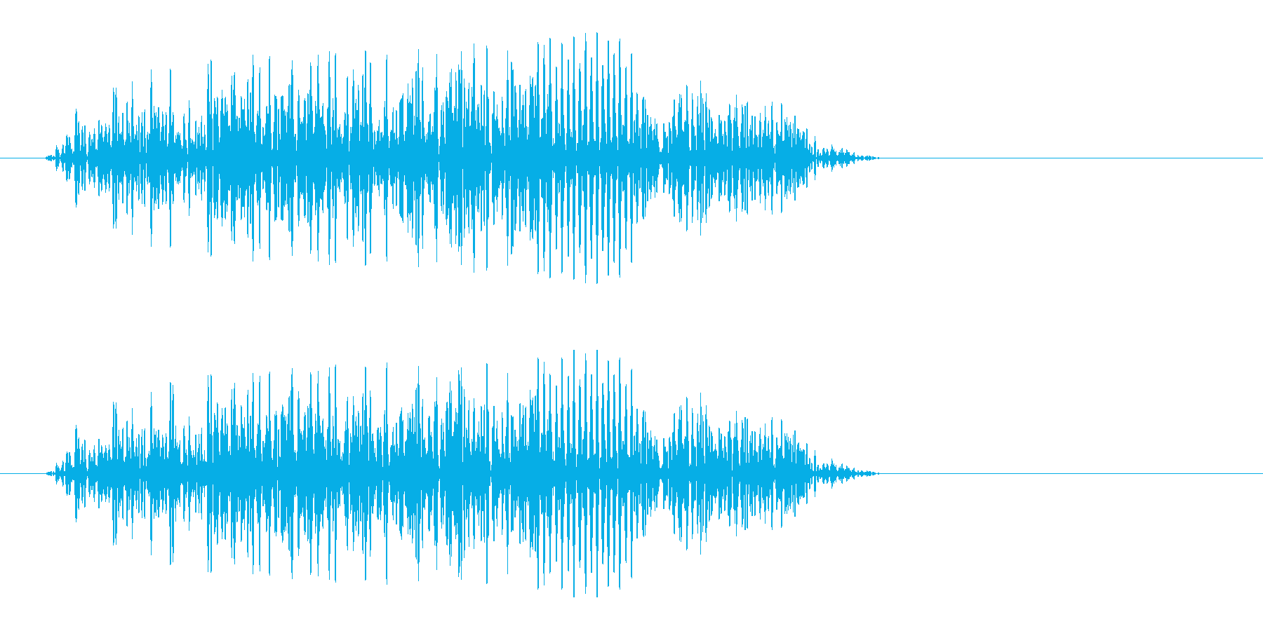 アォッというオットセイの効果音の再生済みの波形