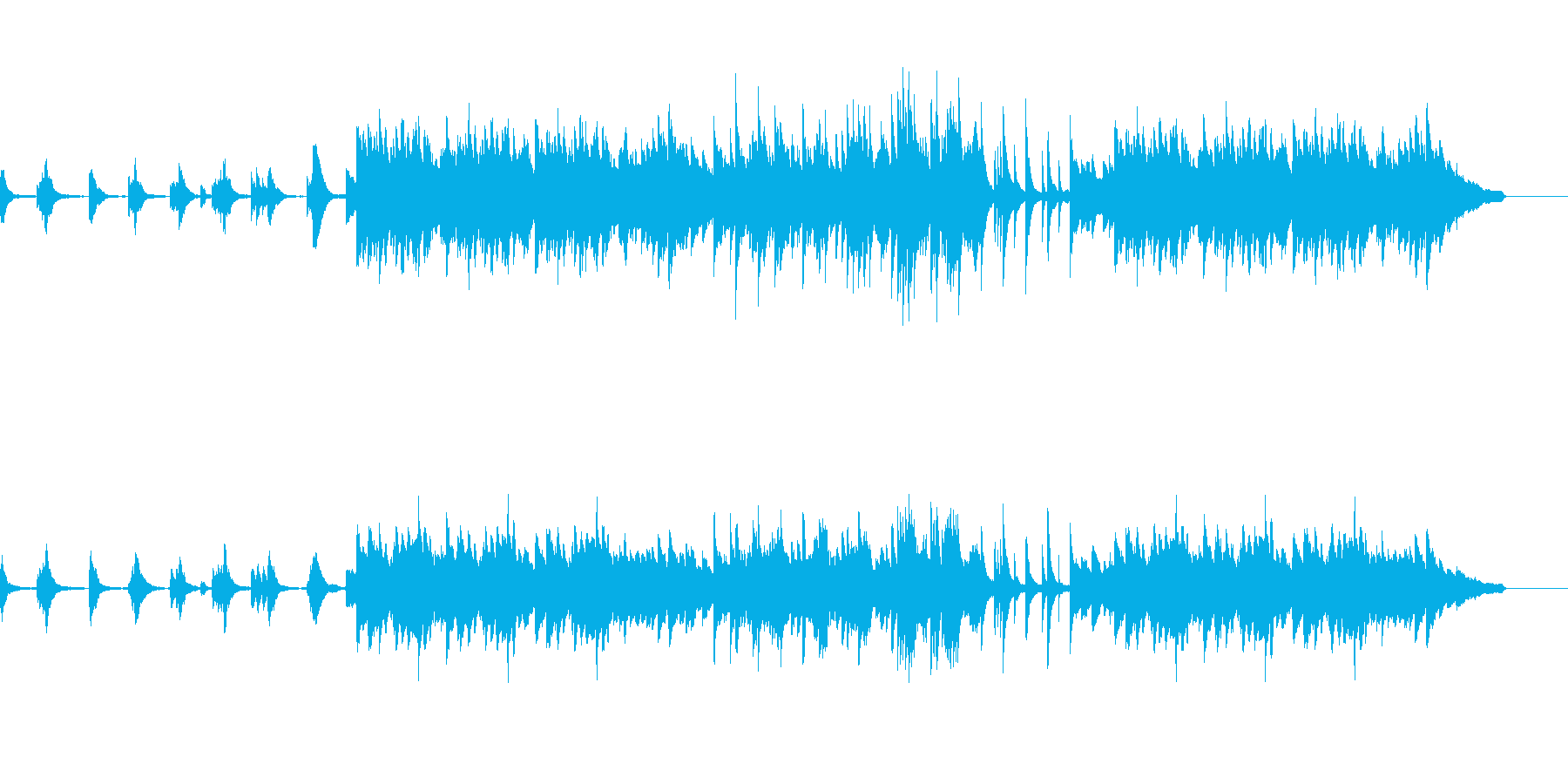 どことなく切ないピアノソロ曲の再生済みの波形