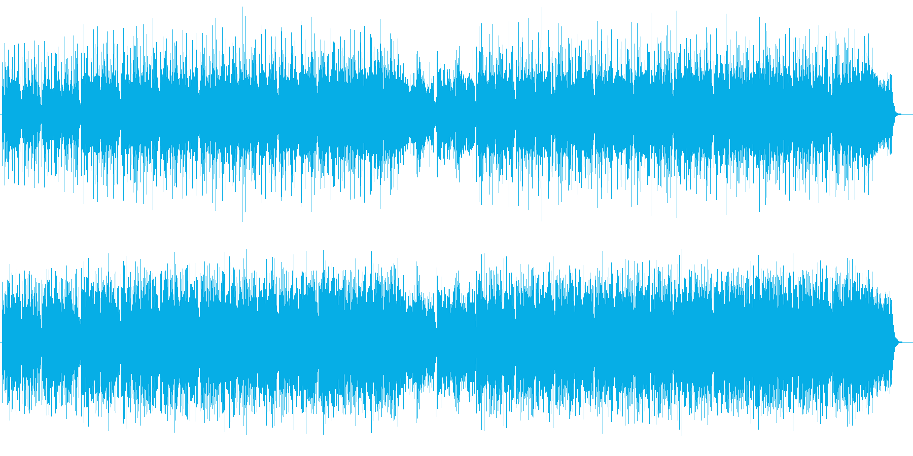 落ち着いたトーンのシンセサイザーの曲の再生済みの波形