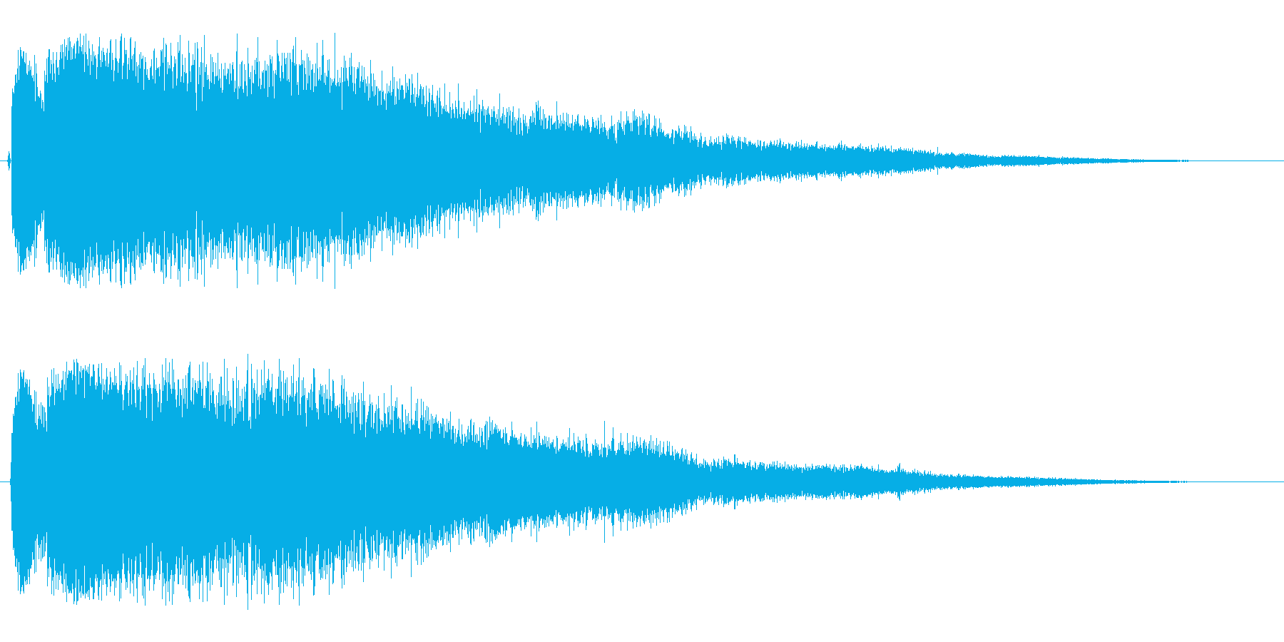 シャララ(細かい透明感のある効果音)の再生済みの波形