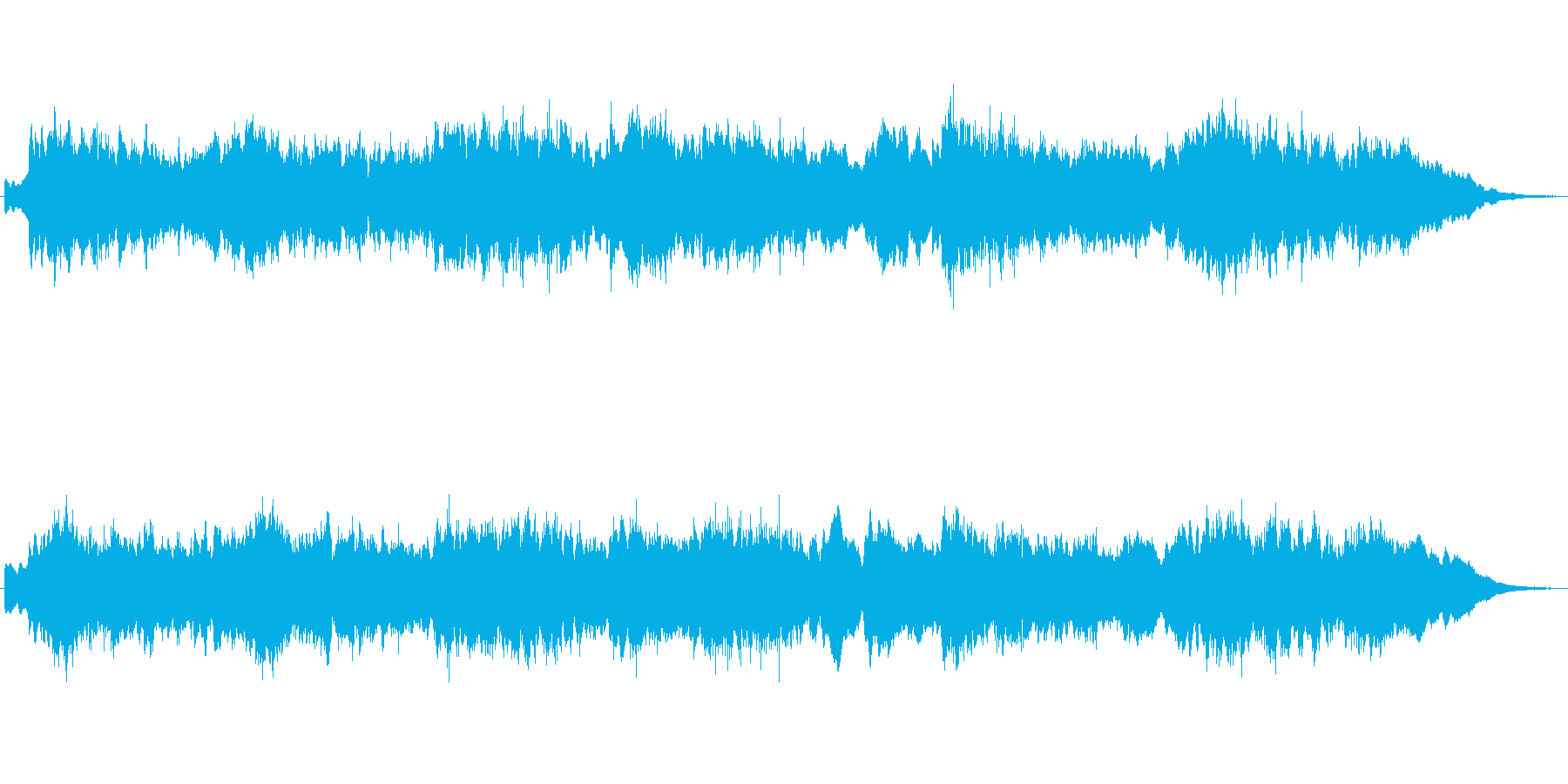 キラキラシンセのメルヘンの世界のジングルの再生済みの波形