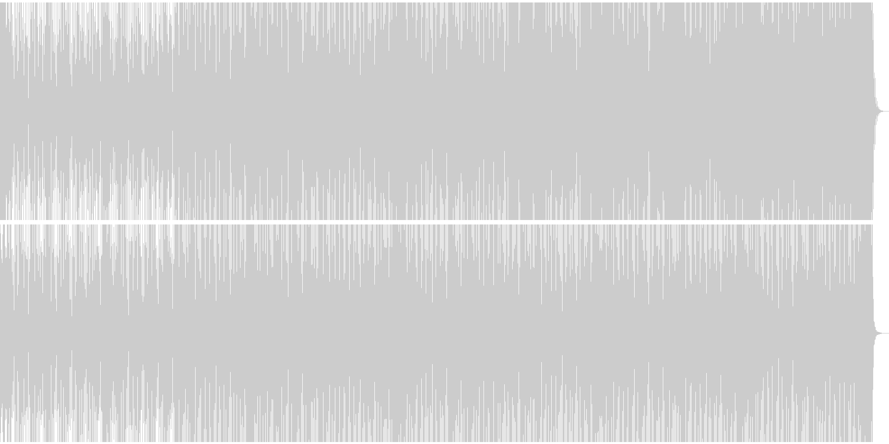 危険な香りのするサウンドトラック向きな曲の未再生の波形