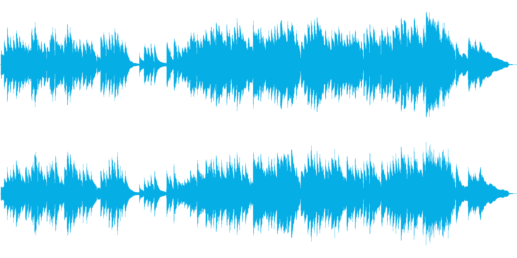 ふわっとした雰囲気のピアノソロ曲の再生済みの波形