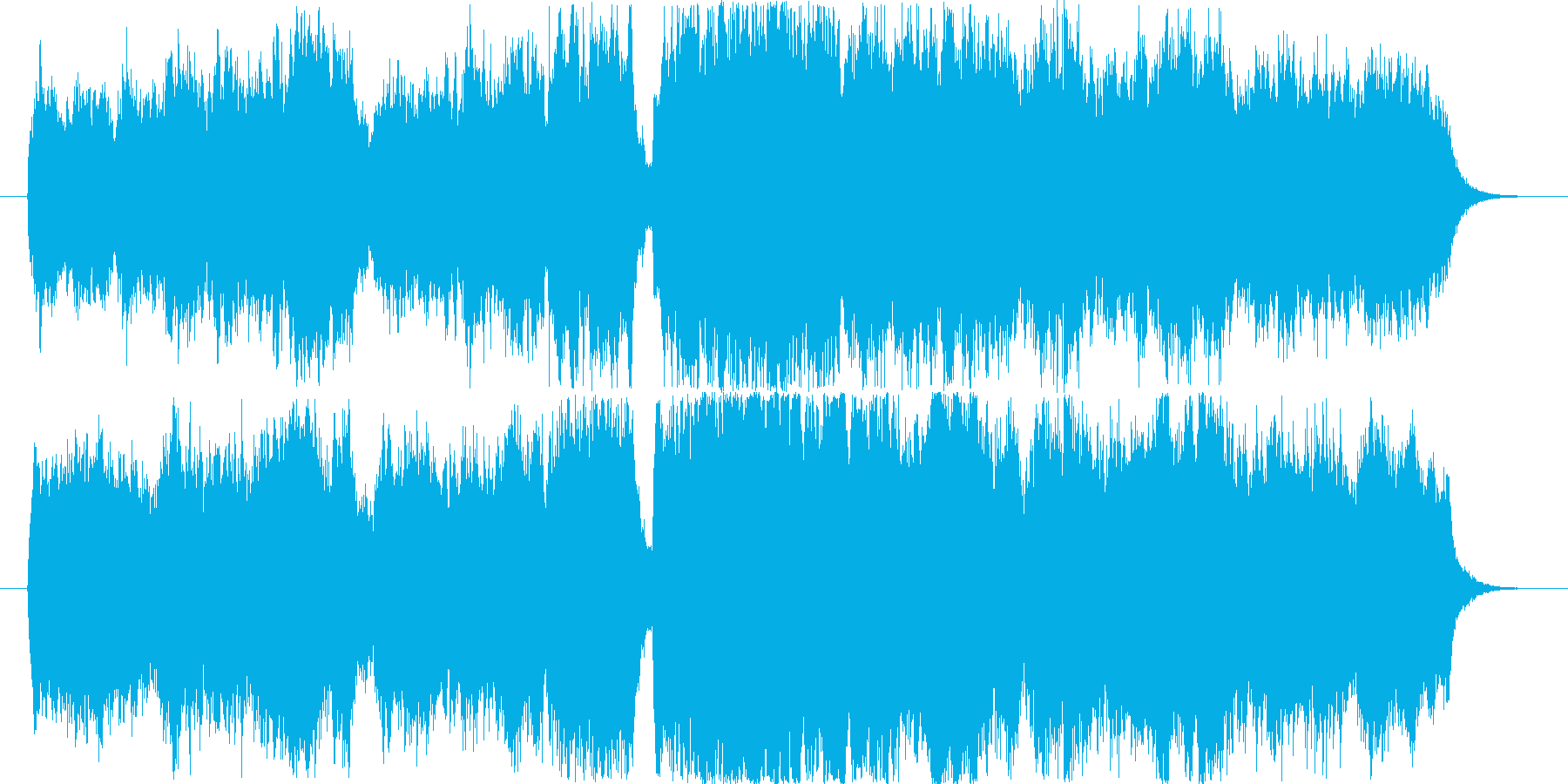 達成感のある爽やかなオーケストラ曲の再生済みの波形