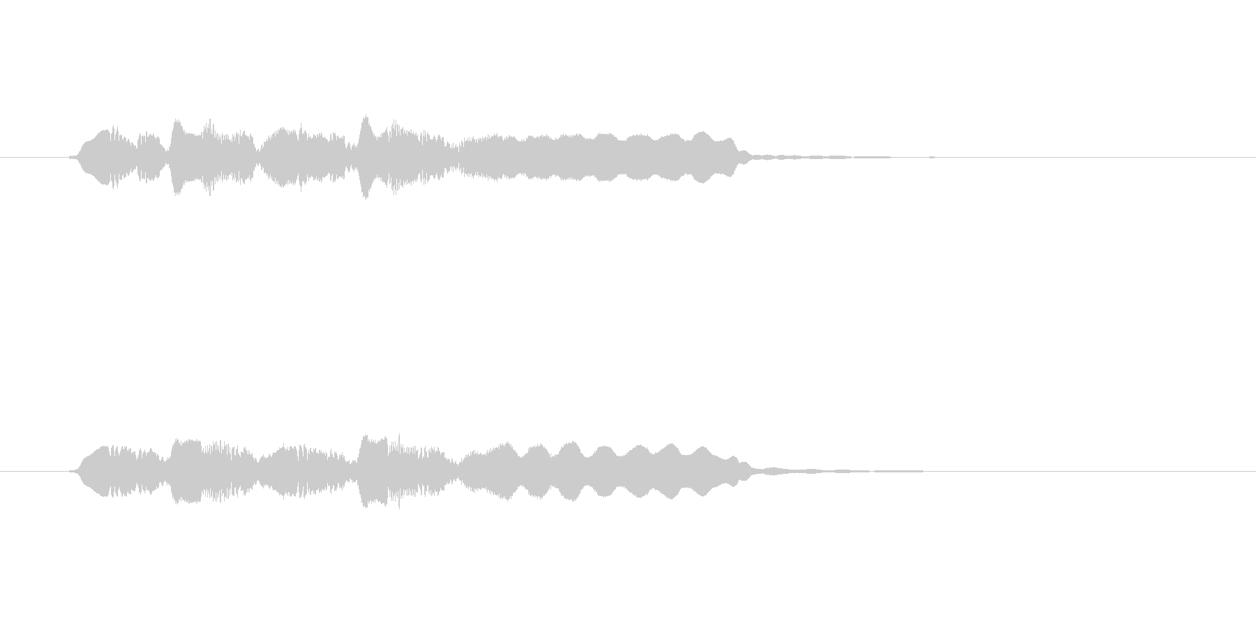 ゆったりとした音楽を奏でるフルートの未再生の波形