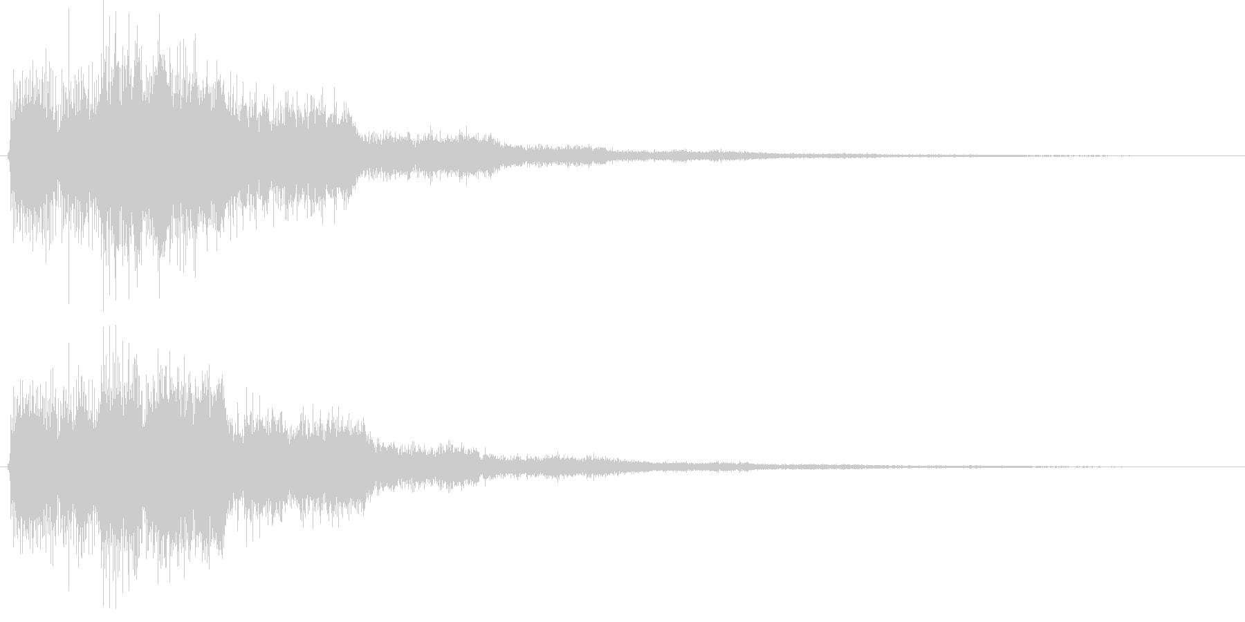 決定音(少し長めの電子音)の未再生の波形