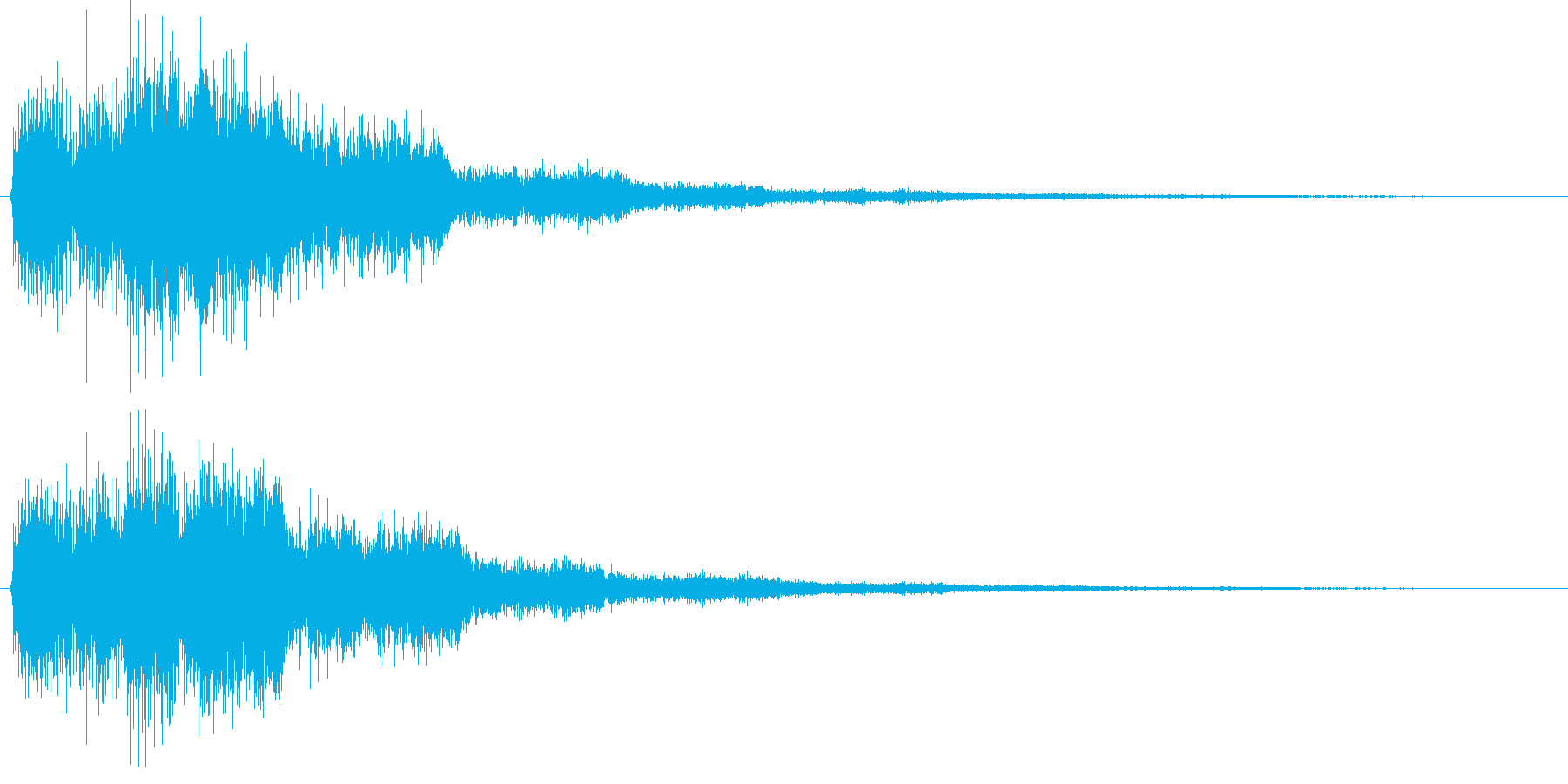 決定音(少し長めの電子音)の再生済みの波形