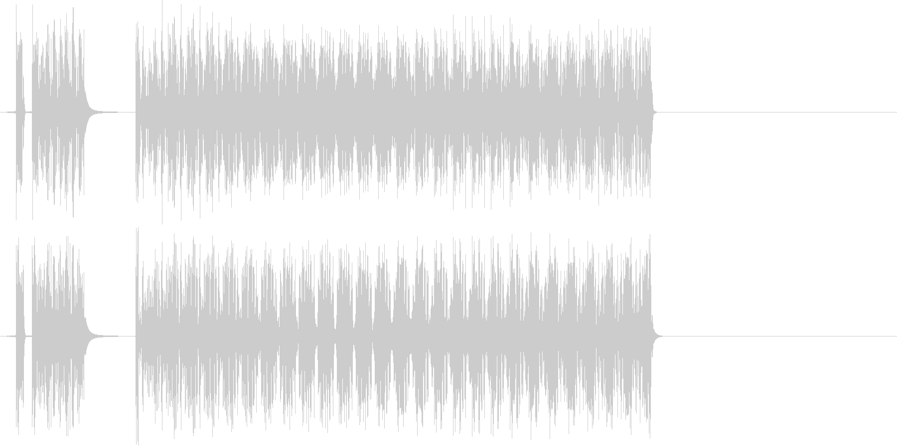 ブブー(不正解音、ハズレ音)の未再生の波形