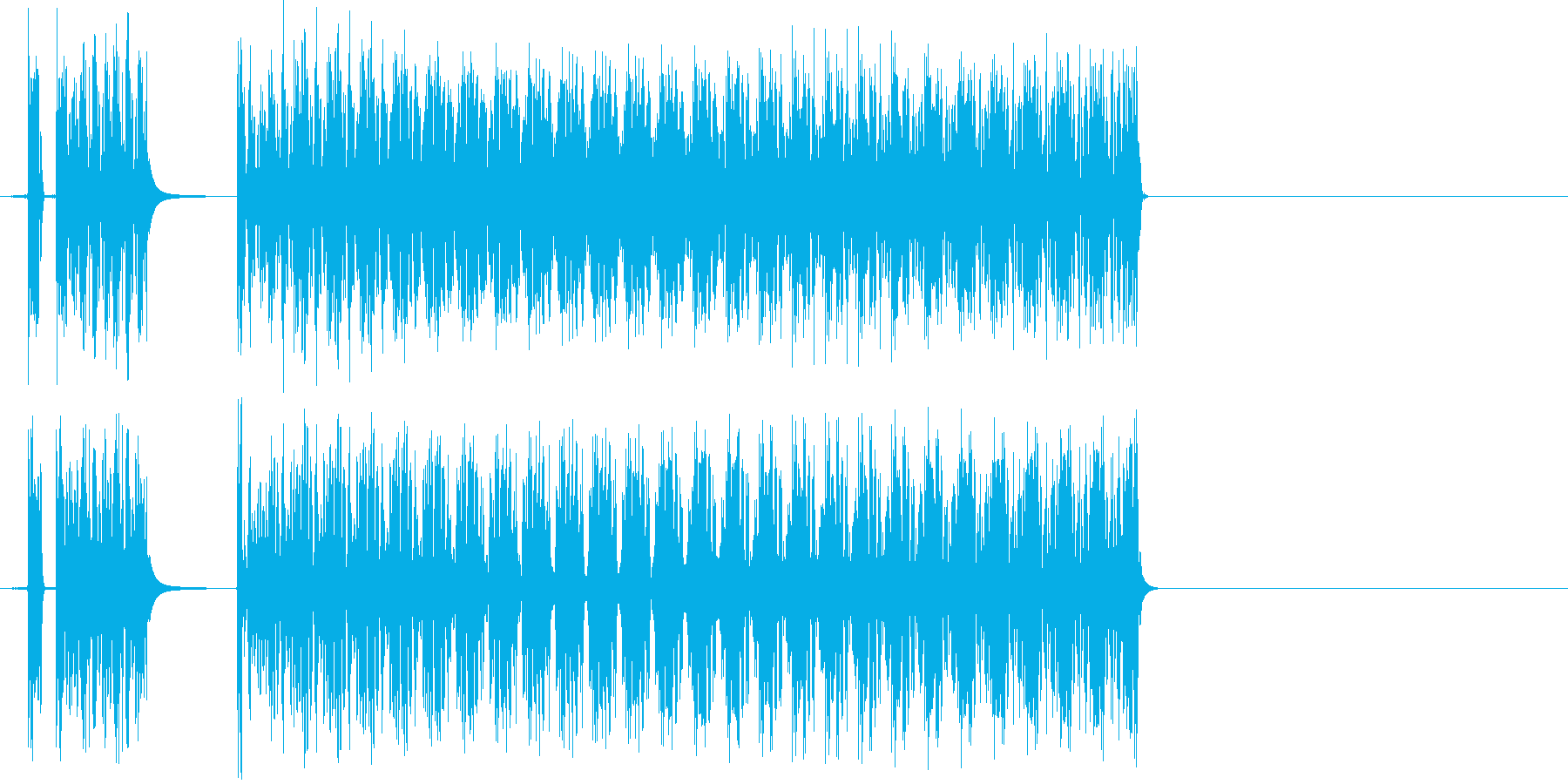 ブブー(不正解音、ハズレ音)の再生済みの波形