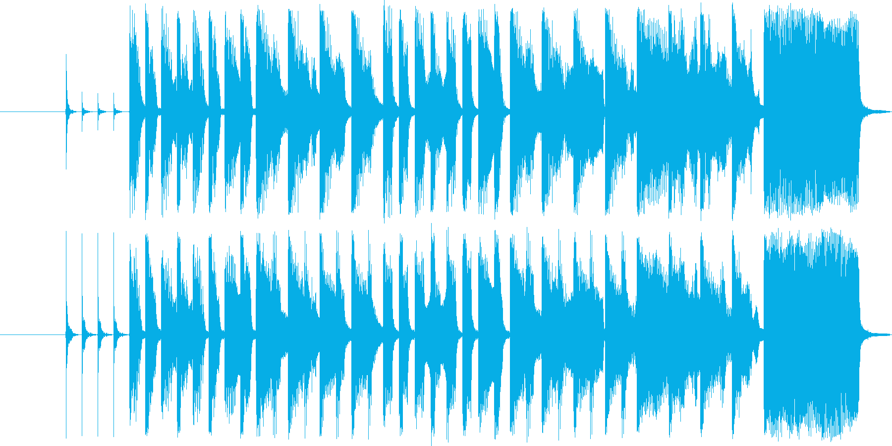 子供のワクワクする15秒CM曲の再生済みの波形