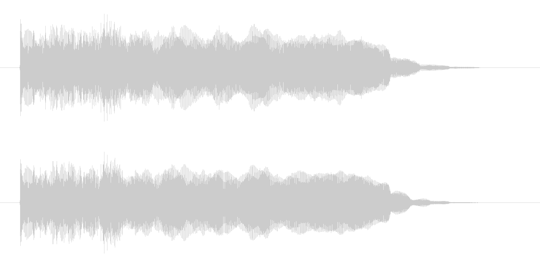 デデデデーン(ハードなギター音)の未再生の波形