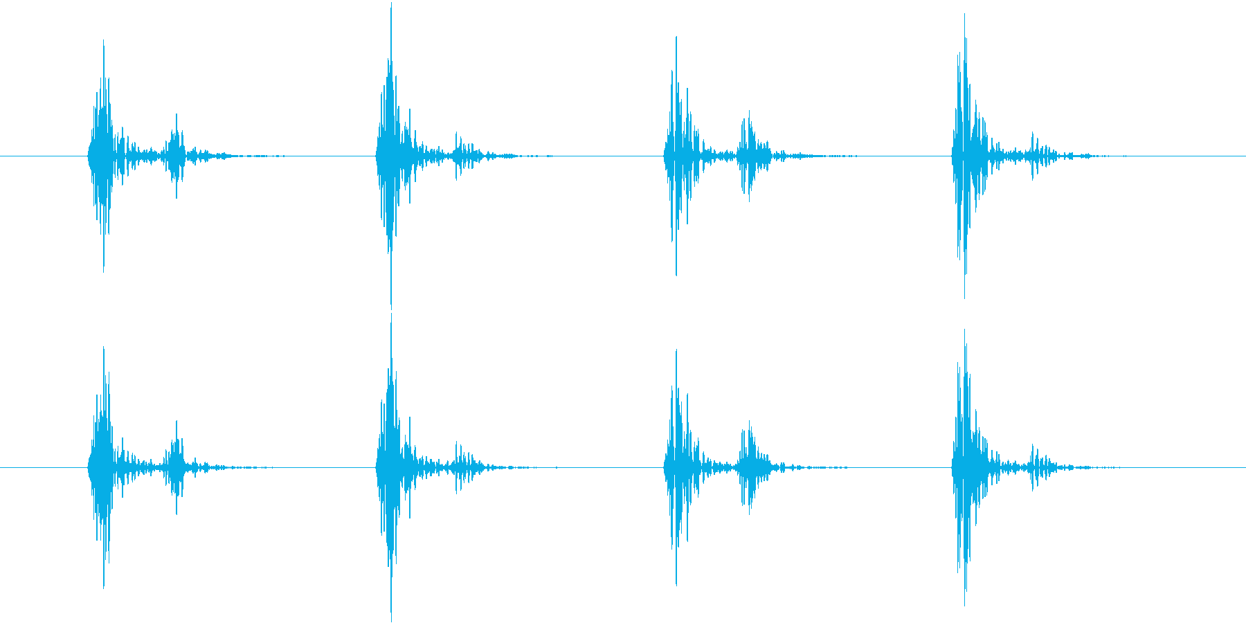 心拍音をイメージしたシンセ音(連発)の再生済みの波形