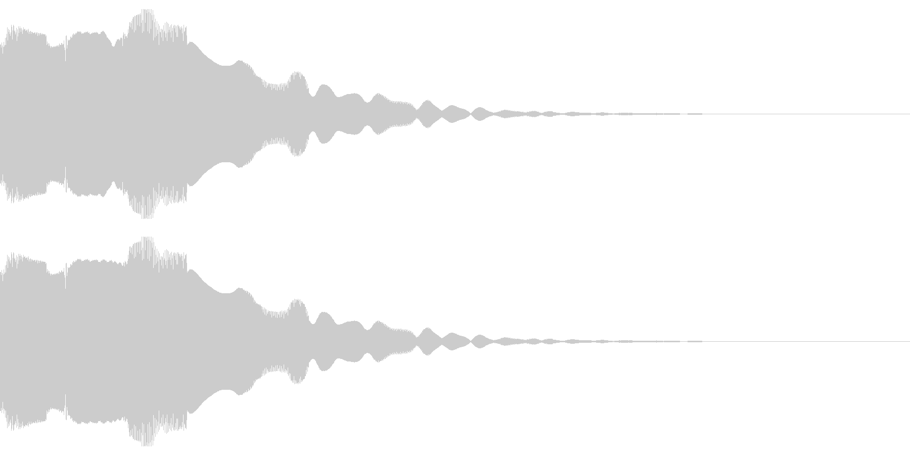 ピキンというかわいい音です。の未再生の波形