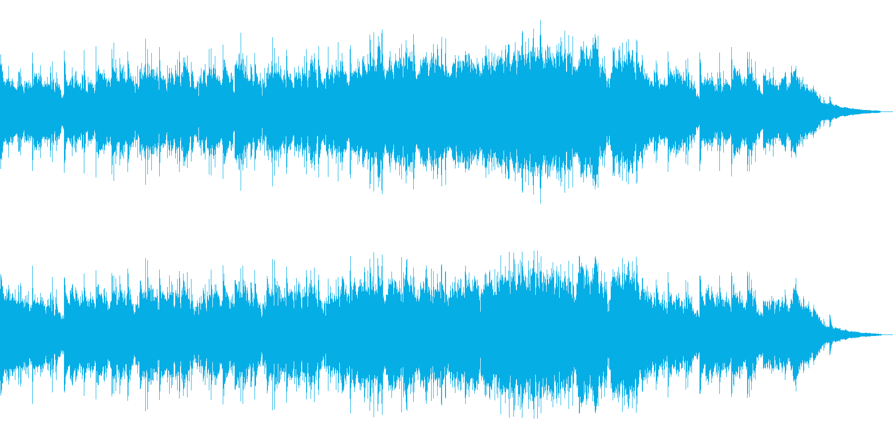 あたたかく優しいエンディング曲の再生済みの波形