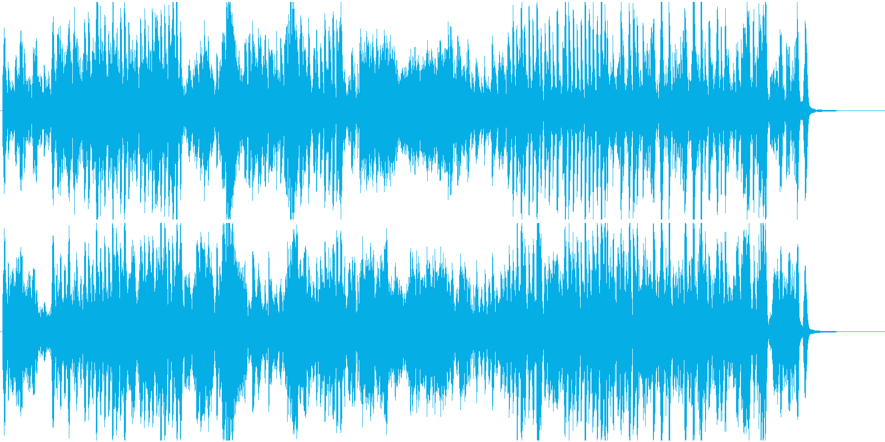 ピアノ名曲熊蜂の飛行 疾走感とせわしなさの再生済みの波形