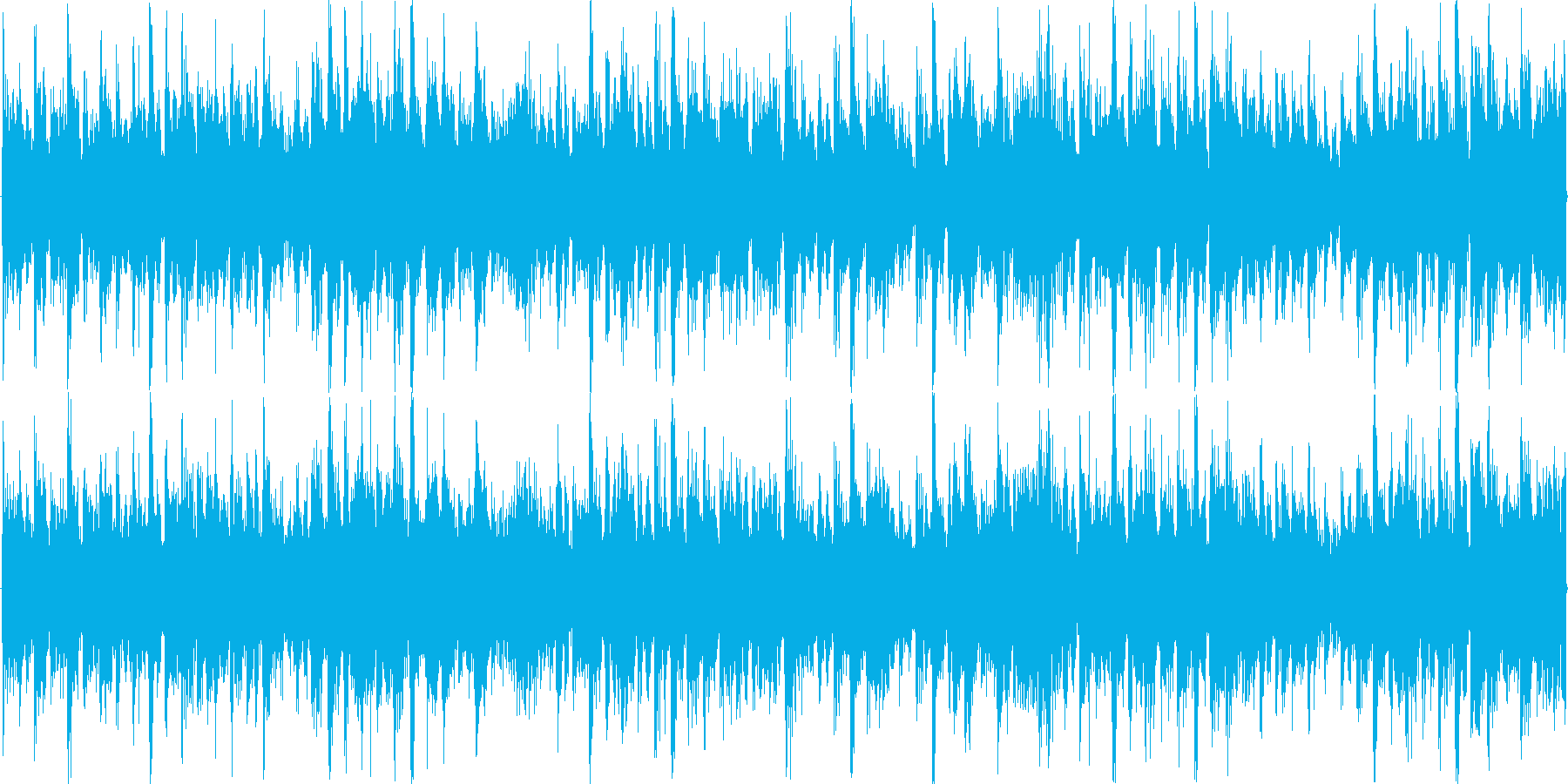 ドラムンベースを基本にした楽曲です。の再生済みの波形
