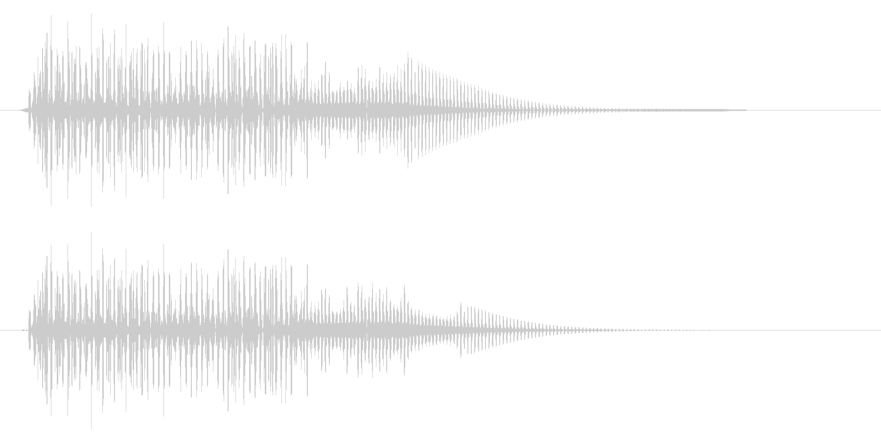 パプッ(短めの音)ラッパの未再生の波形