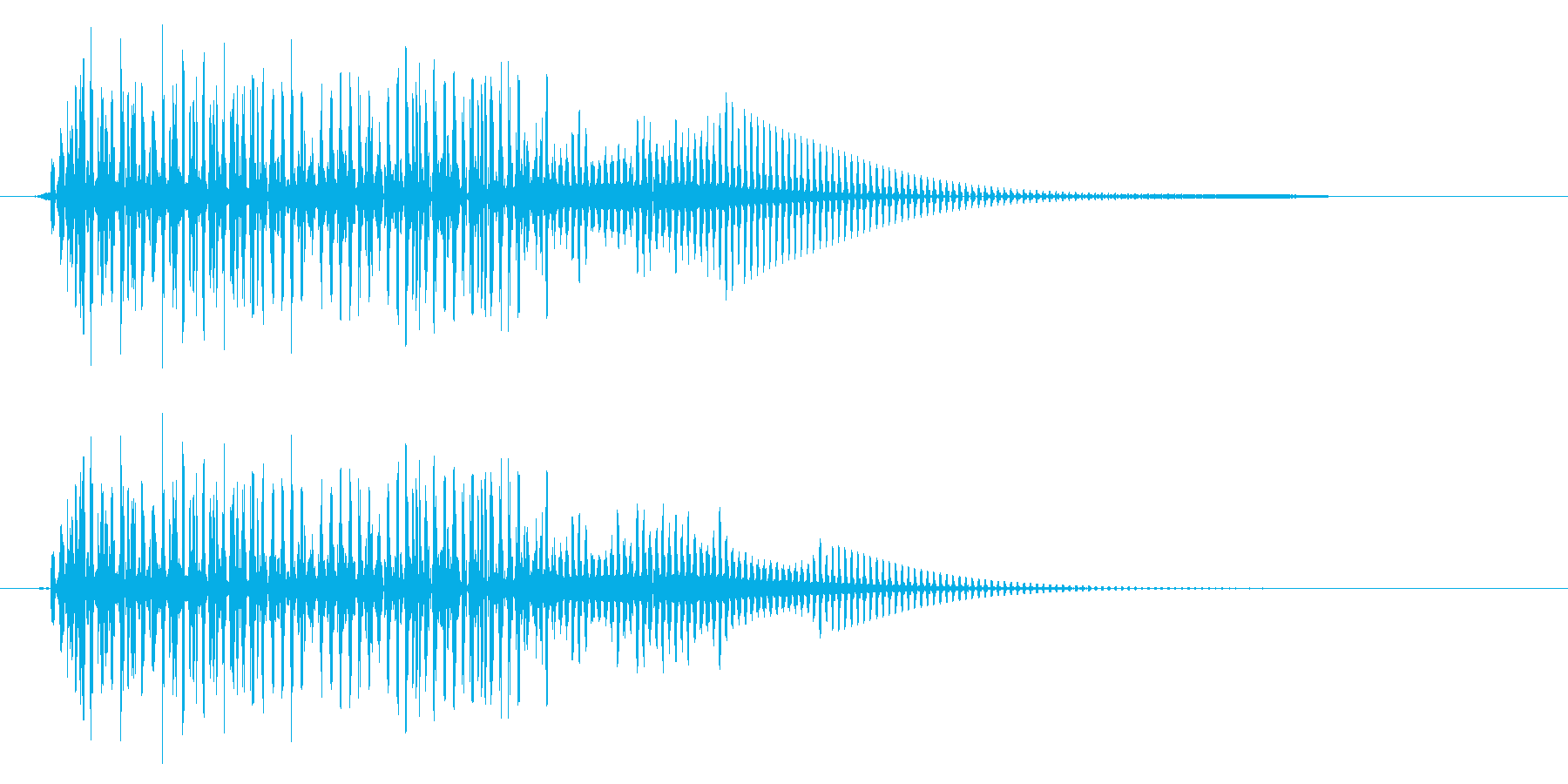 パプッ(短めの音)ラッパの再生済みの波形