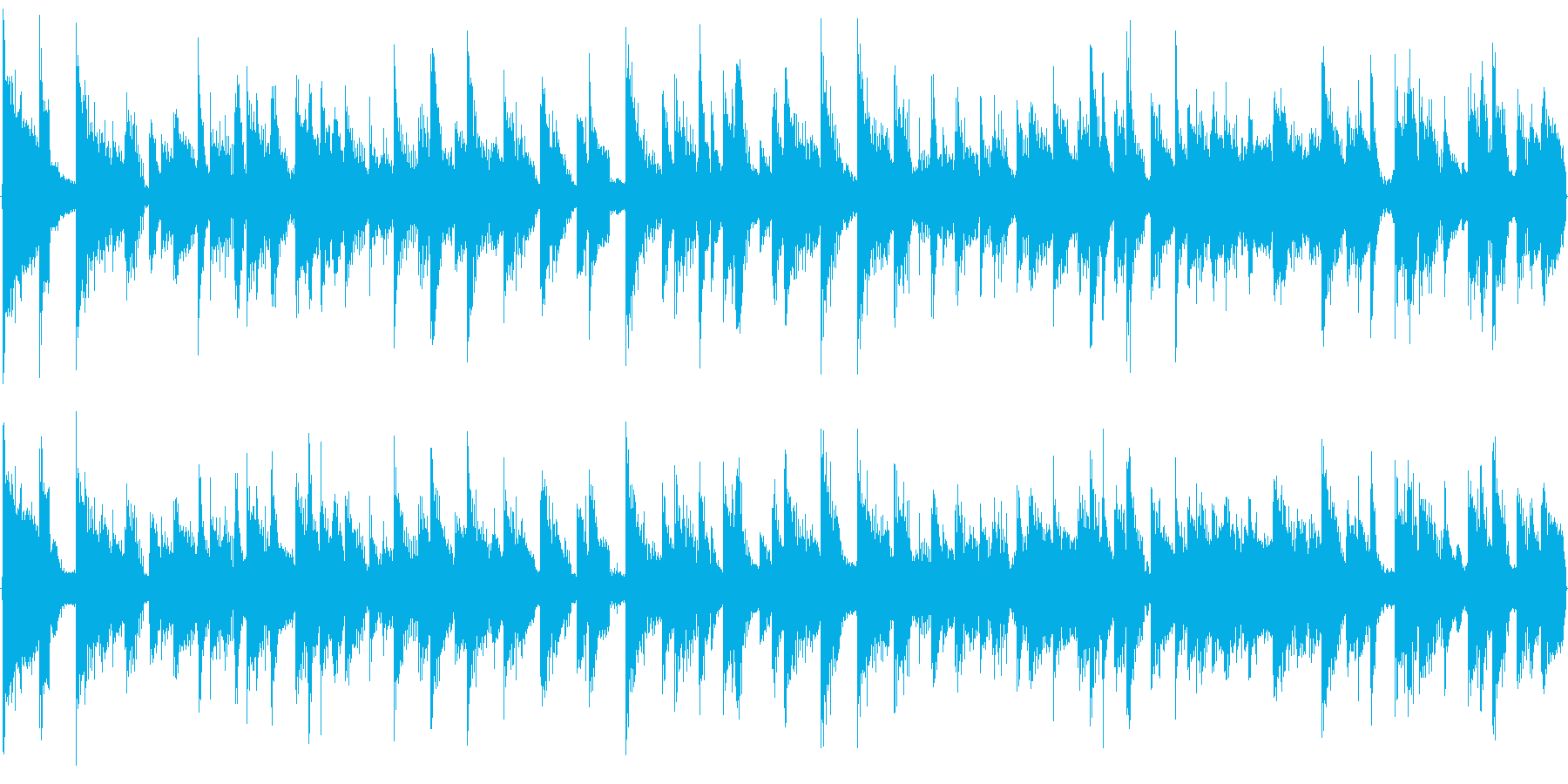 ハウス系のドラムを強調した楽曲です。の再生済みの波形