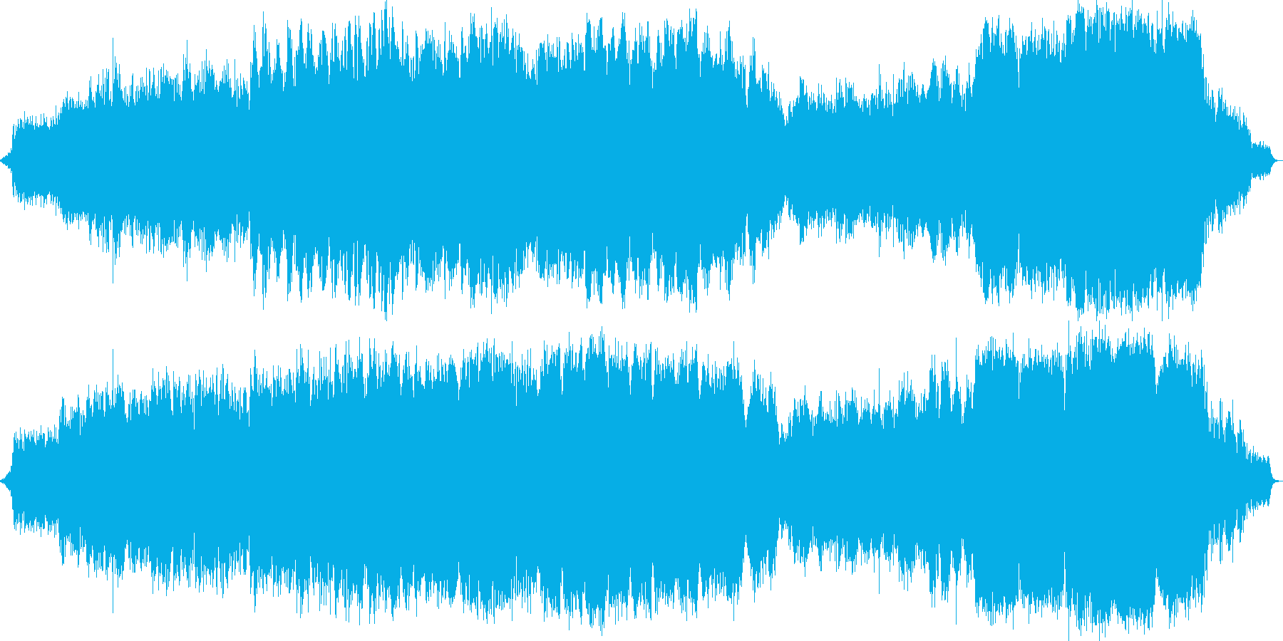 シンセサイザーオーケストラ音楽の再生済みの波形