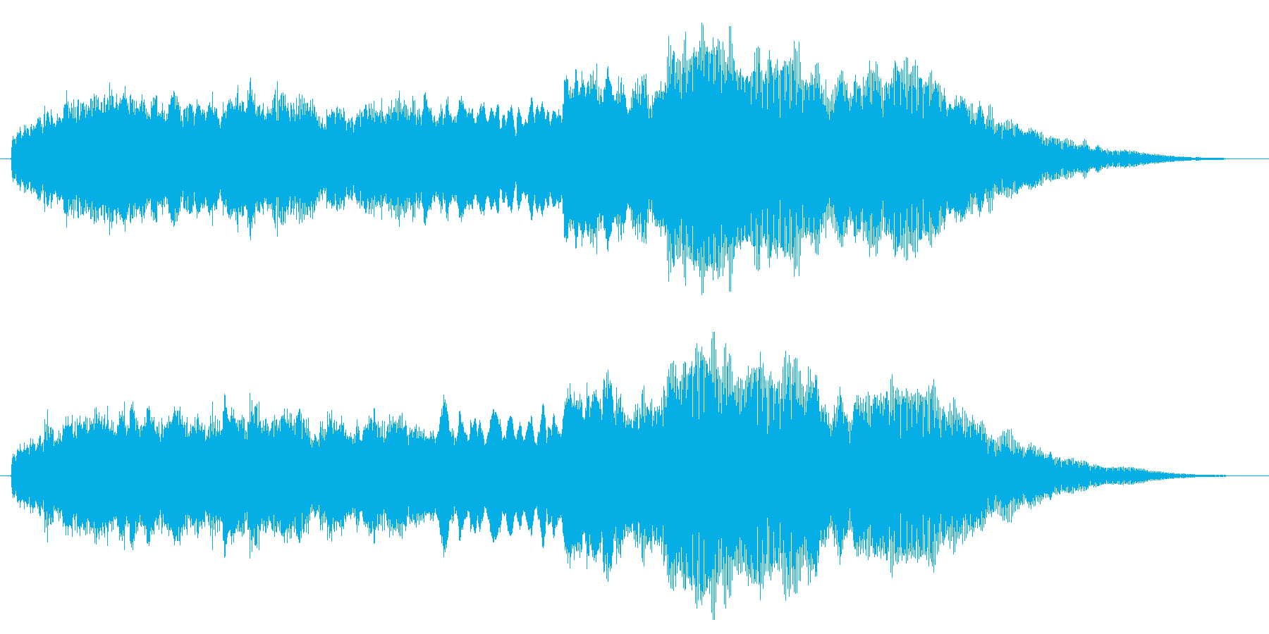 ジングル(シンセ+せせらぎ)の再生済みの波形