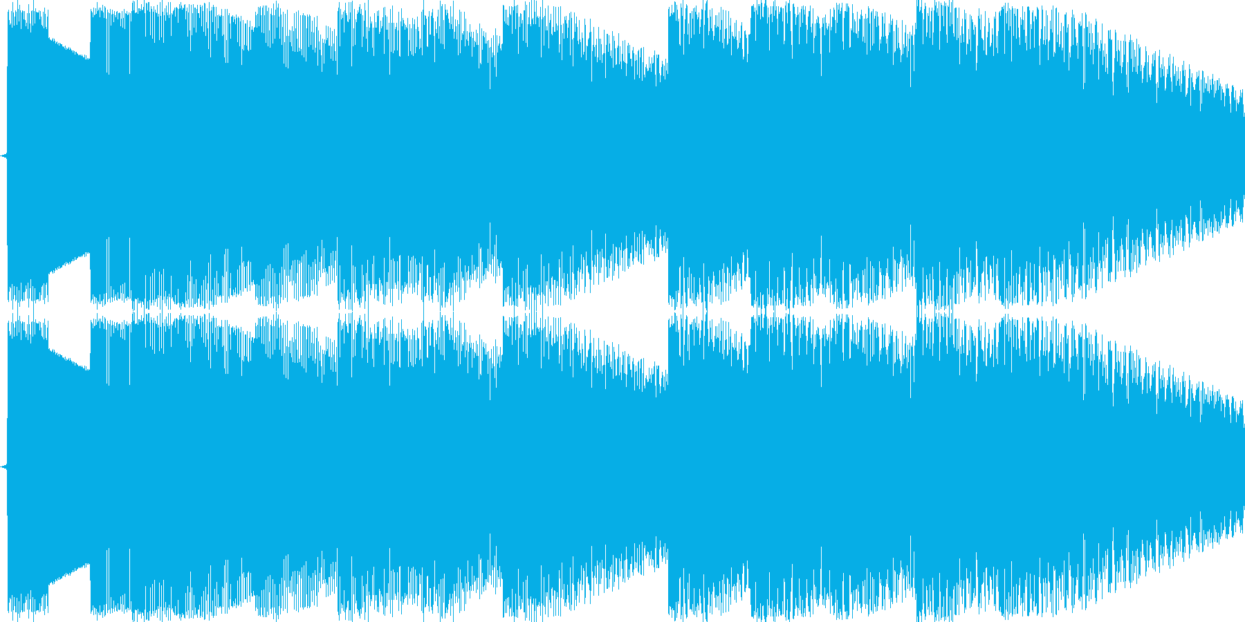 機械音のチャイムのジングルですの再生済みの波形