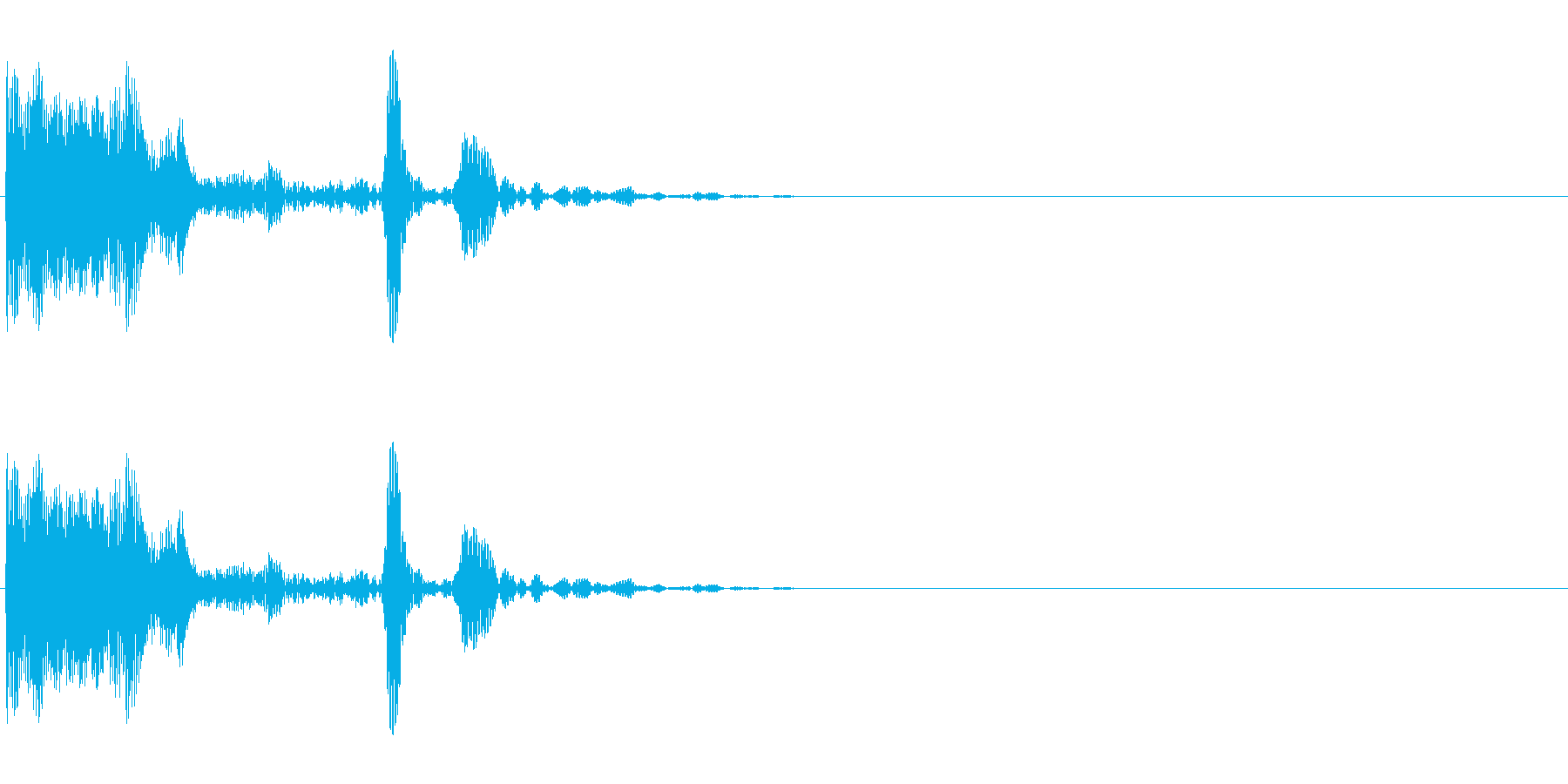 ボタン音.01の再生済みの波形