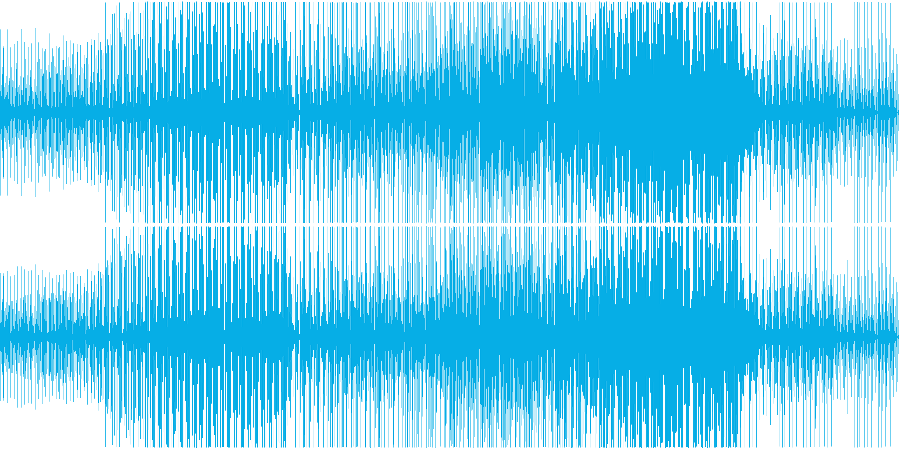 ゆったりテンポが心地いい癒し系楽曲の再生済みの波形
