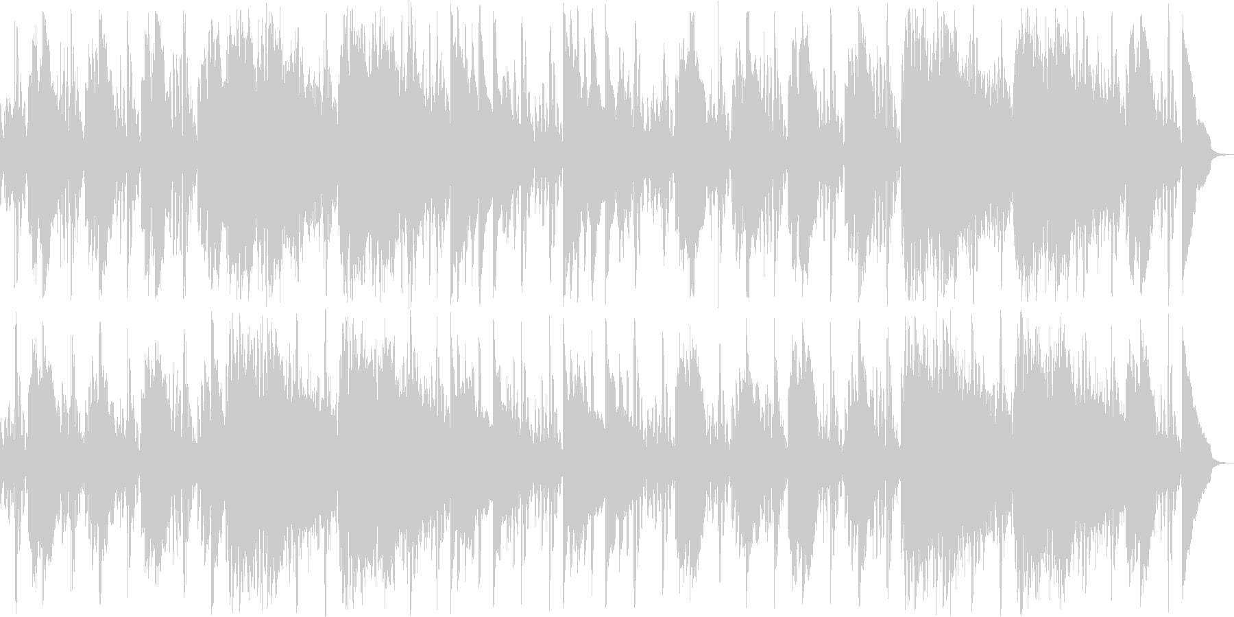 眠りを誘うリラクゼーション系ヒーリング曲の未再生の波形