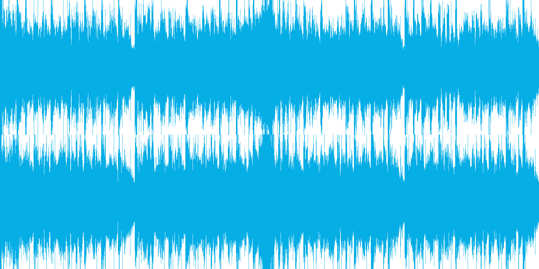 クリスマス風のノリの良い曲の再生済みの波形