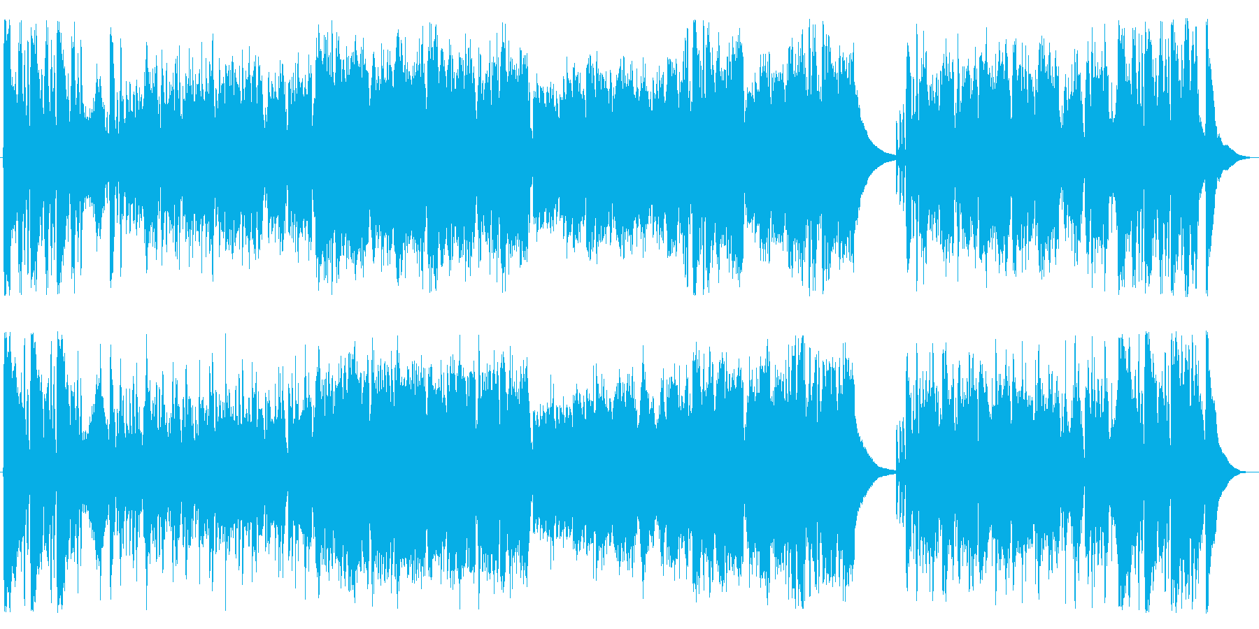不思議な世界に迷い込んだストリングス曲の再生済みの波形