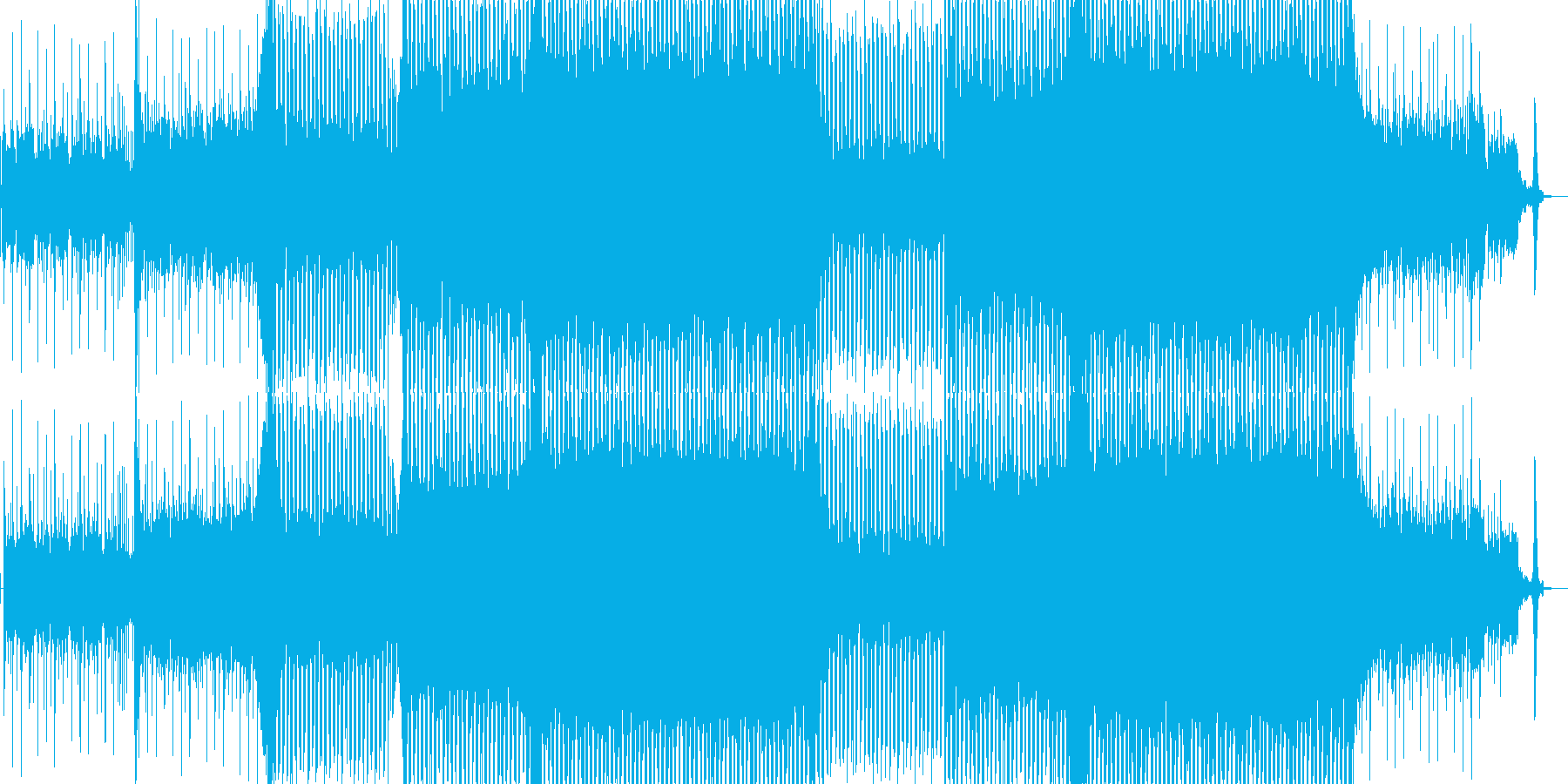 EDMクラブ系ダンスミュージック-01の再生済みの波形