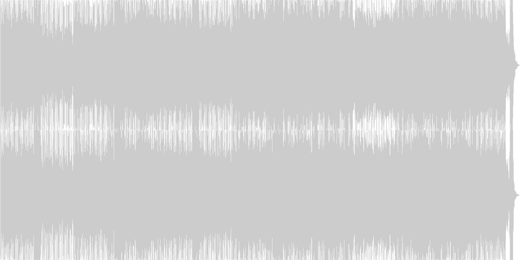 バンド風の打ち込みロックの未再生の波形