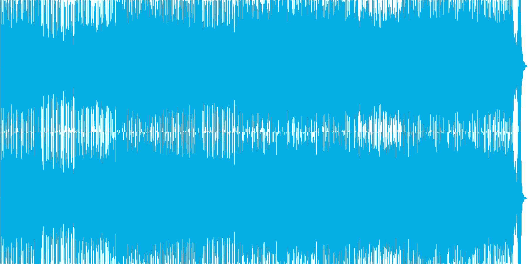 バンド風の打ち込みロックの再生済みの波形