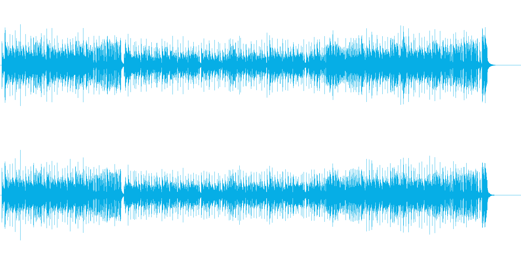 曲の流れに抑揚をつけたポップ・チューンの再生済みの波形