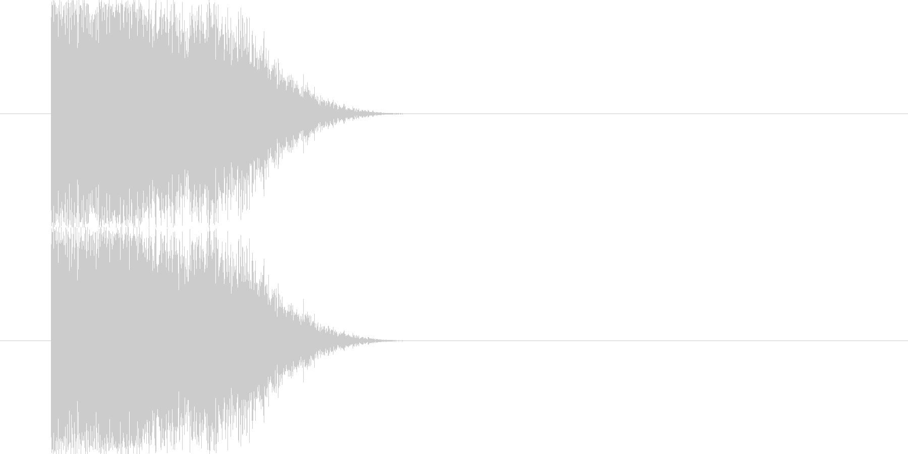 決定音の未再生の波形