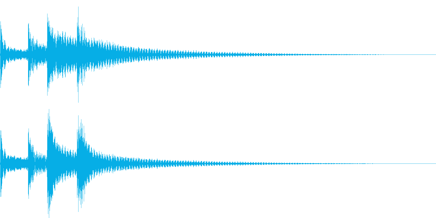 コロロンちょっと低音(出現、回転、結果)の再生済みの波形