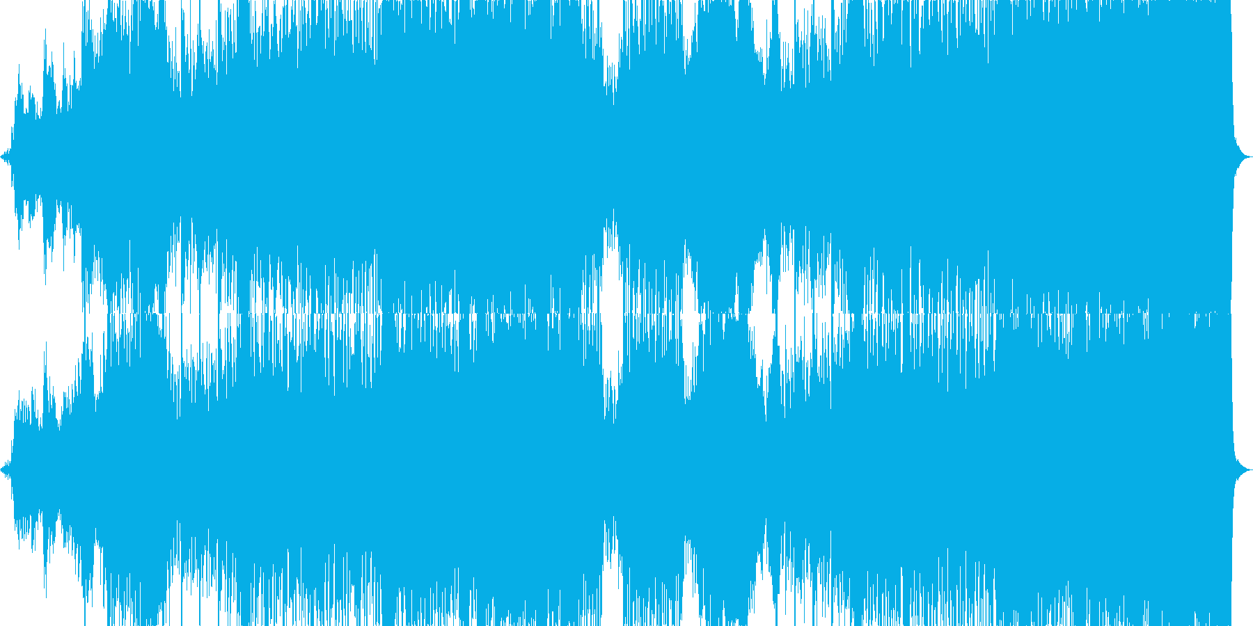 希望的なオーケストラBGMの再生済みの波形